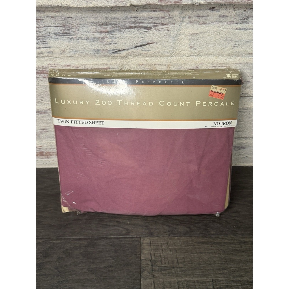 Vintage Lady Pepperell Twin Bed Sheet Fitted No-iron 39x75"